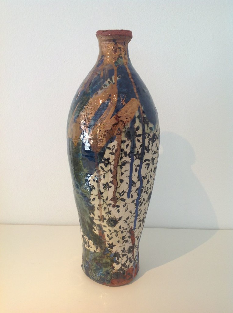 Tall Blue Vase